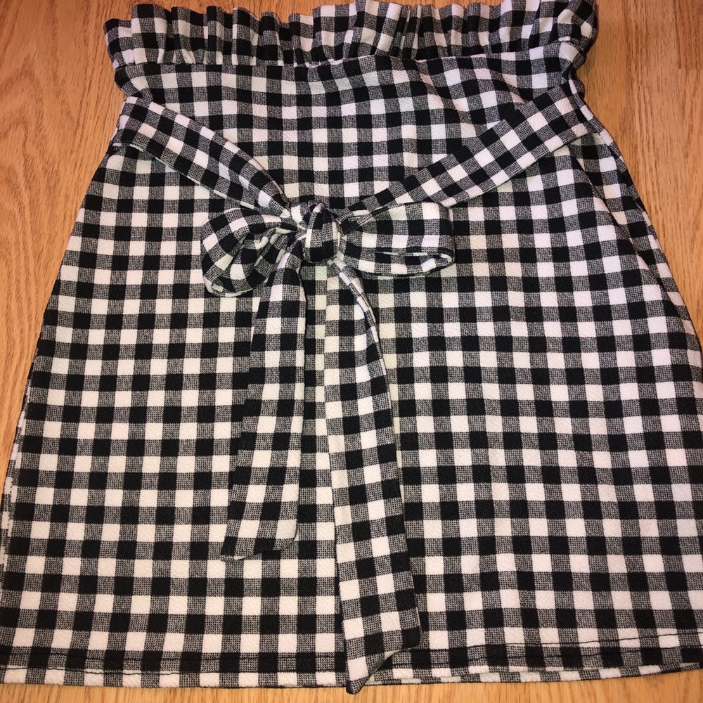 BOOHOO gingham skirt